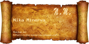 Nika Minerva névjegykártya